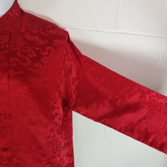 Chicos red silk chinese oriental kimono jacket - Picture 10 of 10